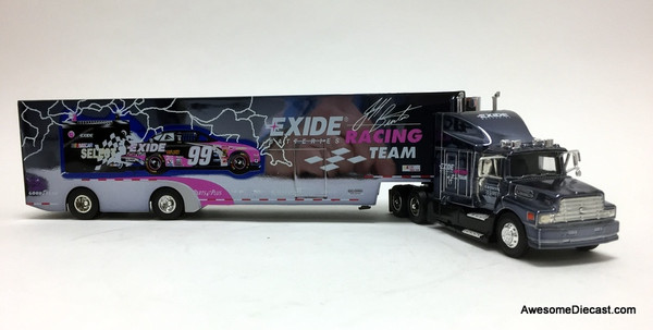 Racing Champions 1:64 NASCAR  Ford LN9000 w/ Car Transporter Trailer: Team Exide / Jeff Burton  Team, Jeff Burton