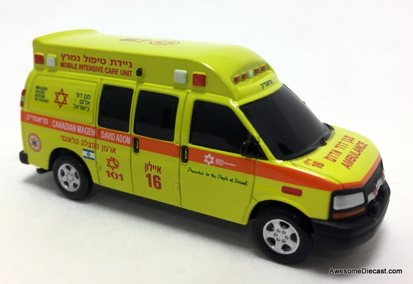 Last One!! Iconic Replicas 1:64 Chevrolet Ambulance: Canadian Magen David Adom