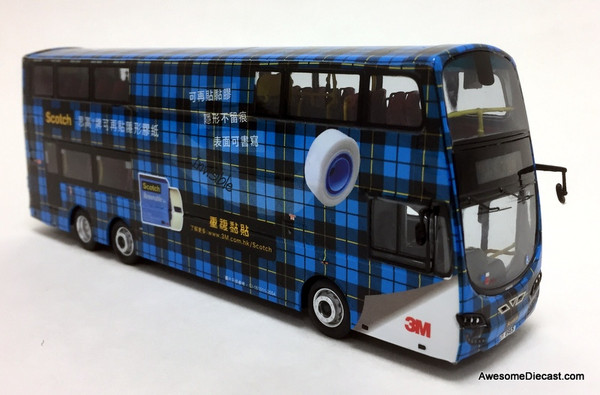 Network Shuttle 1:76 Alexander Dennis Enviro 500 MMC Double Decker: 3M Scotch Tape Livery, Blue