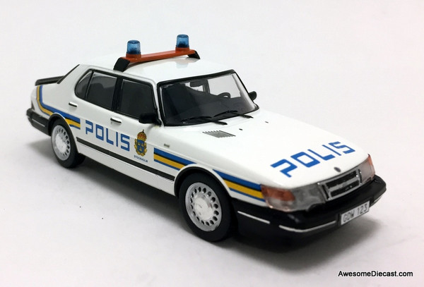 RARE!! Premium X 1:43 1987 Saab 900i: Stockholm Police Department