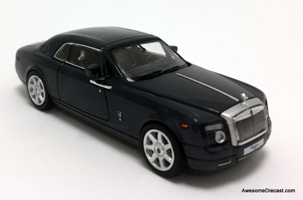Time Collectibles 1:64 Rolls Royce Phantom Coupe, Metallic Blue