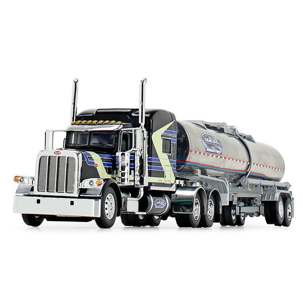 Last One!! DCP by FG 1:64 Peterbilt 389 w/ 70" Sleeper, Black/Blue w/ Brenner Chemical Tank Trailer: Time DC