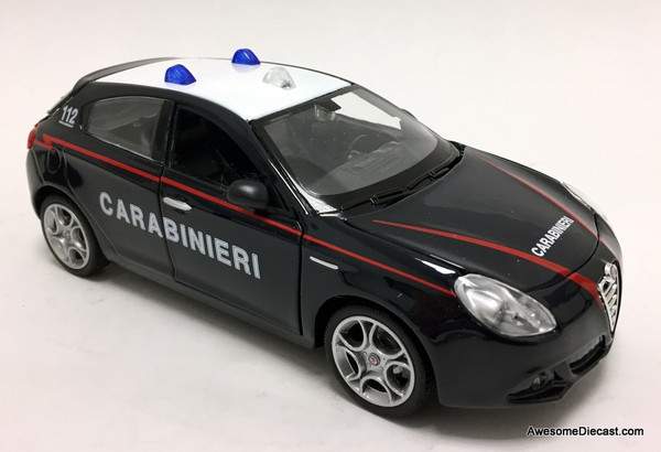 Burago 1:24  2010 Alfa Romeo Giulietta: Rome, Italy Police Department