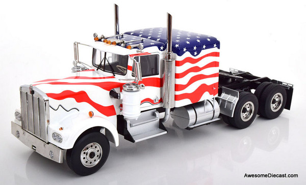 1967 Kenworth W900 Tractor, Stars & Stripes 1:18 Diecast Model Truck by Road Kings