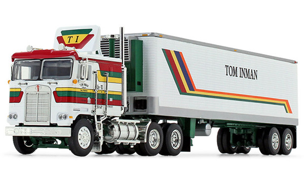 DCP 1:64 Kenworth K100 COE Flattop w/ 40' Vintage Refrigerated Trailer: Tom Inman 