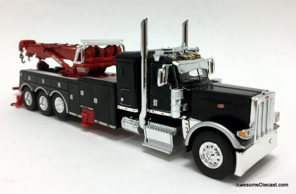 DCP by FG 1:64 Peterbilt 389 36" Sleeper w/Century  Rotator Tri-axle Wrecker, Black