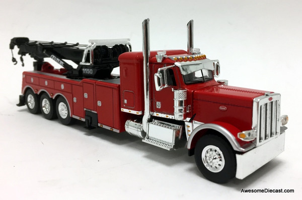 DCP by FG 1:64 Peterbilt 389 36" Sleeper w/Century  Rotator Tri-axle Wrecker, Red