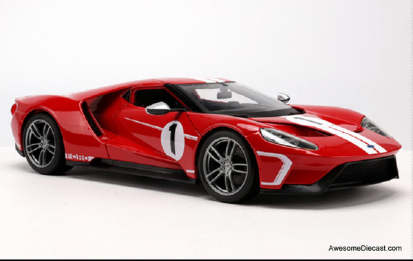 Maisto 1:18 2018 Ford GT: Heritage Edition, Race Red