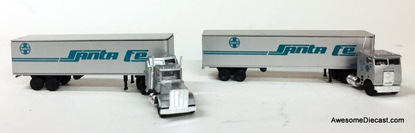 Con-Cor 1:160 (N Scale) Tractor w/ Trailer Set: Santa Fe Transport