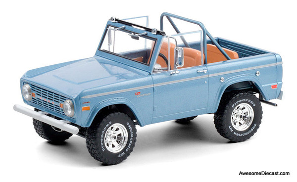 Greenlight 1:18 1969 Ford Bronco Sport Convertible, Brittany Blue