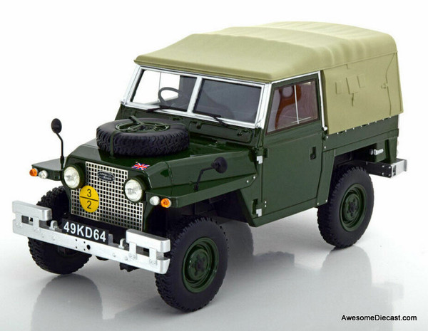 Only One!! BoS 1:18 1968 Land Rover Lightweight Series IIA Soft Top RHD, Dark Green