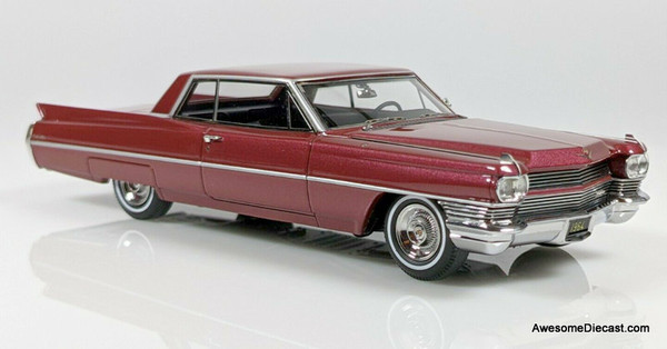 Stamp Models 1:43 1964 Cadillac Coupe DeVille, Matador Red Metallic