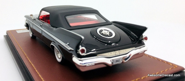 GLM 1:43 1961 Imperial Crown Convertible (Roof Up), Black