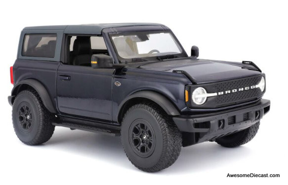 Maisto 1:18 2021 Ford Bronco Wildtrak, Dark Blue