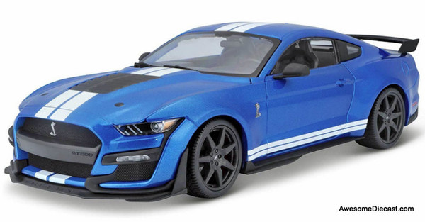 Maisto 1:18 2020 Ford Mustang Shelby GT500, Velocity Blue