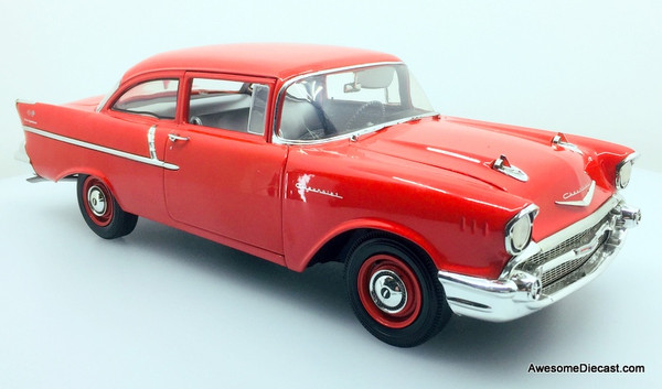 Highway 61 1:18 1957 Chevrolet 150 Utility Sedan, Red