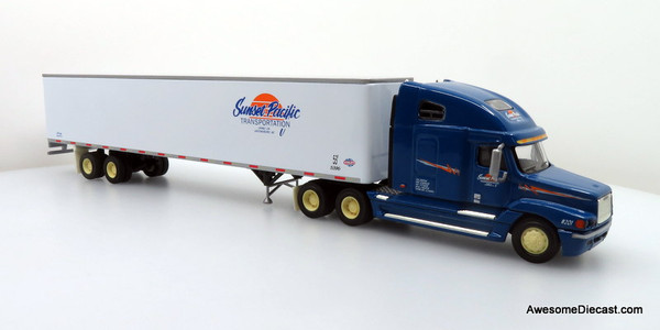 Only One! PEM Hartoy 1:64 Freightliner Century 53' Van Tractor / Trailer: Sunset Pacific Transportation