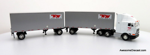 Only One! PEM Tonkin Replicas 1:64 International 9800i COE w/ Double 28' Trailers: NW Nationsway Transport Service