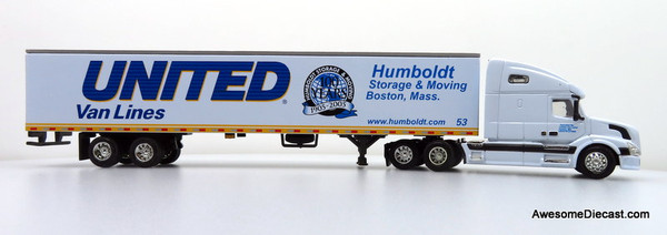 Only One! DG Productions 1:64 Volvo VN w/ 53' Trailer: United Van Lines - Humboldt Moving & Storage 100th Anniversary
