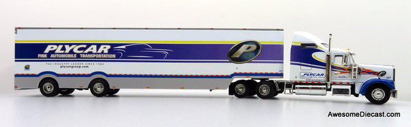 Only One! PEM Tonkin Replicas 1:64 Kenworth W900L Cab and Race Transporter: Plycon Transportation Group