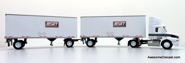 Only One! PEM Hartoy 1:64 Volvo VN Cab w/ 28' Twin Pup Trailers:  Wichita Southeast Kansas Transit (WSKT)
