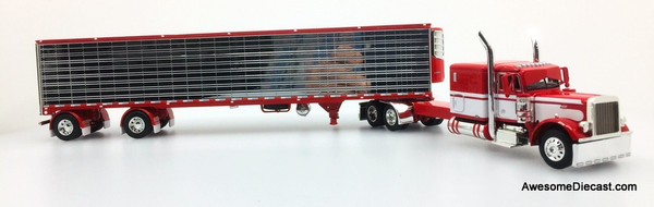 DCP 1:64 Peterbilt 379 63" Flat Top Sleeper w/53' Refrigerated Chrome Trailer