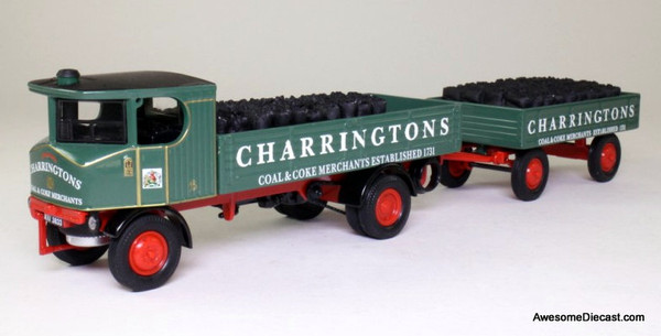 Corgi 1:50 Sentinel Drop Side Wagon w/Trailer & Coal Sacks: Charringtons Coal