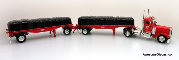 Only One! Tonkin Replicas 1:53 Peterbilt 379 Day Cab w/ AG Double Flatbed Trailers: Panella Trucking
