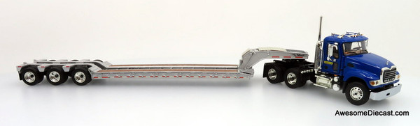 Only One! First Gear 1:64 Mack Granite w/ Tri-Axle Lowboy Trailer: New Holland