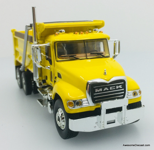 First Gear 1:64 Mack Granite Dump Truck, Yellow