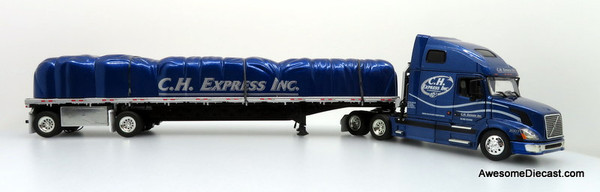 Only One! Tonkin Replicas 1:53 Volvo VNL 670 Sleeper Cab w/ 48' Flatbed Trailer: C.H. Express Inc