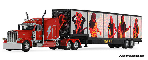 DCP by FG 1:64 Peterbilt 389 w/63" Mid-Roof Sleeper and Kentucky Moving Trailer: AC/DC PWR UP - Concert Support 