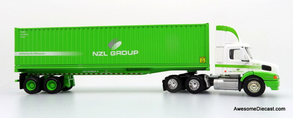 Only One! PEM Tonkin Replicas 1:64 Volvo VN Day Cab w/ 40' Container Trailer: NZL Group