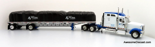 Only One! Tonkin Replicas 1:53 International 9900i Sleeper Cab w/ Flatbed Trailer: Transport Alain Giroux