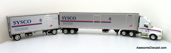 Only One! Tonkin Replicas 1:53 International 9400i Day Cab w/ Rocky Mountain Double 48' and 28' Refrigerated Trailers: SYSCO Intermountain
