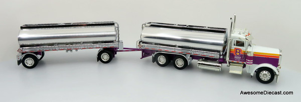 Only One! Tonkin Replicas 1:53 Peterbilt 388 Tank Truck w/ Fuel Tank Trailer: Boyett Petroleum
