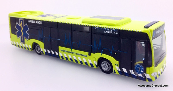 Rietze 1:87 Mercedes-Benz Citaro 15 Ambulance: GRTW Basel, Switzerland