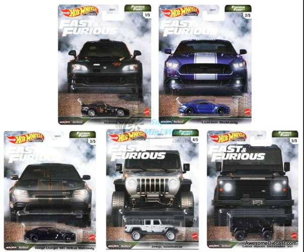 Hot Wheels 1:64 Fast & Furious Premium Set: Furious Fleet