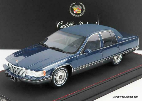 VAV Models 1:18 1993 Cadillac Brougham Sedan, Blue