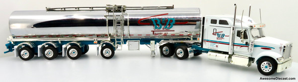 Only One! Tonkin Replicas 1:53 International 9900 Sleeper Cab w/ Chrome Chemical Tanker Trailer: B&B Transport