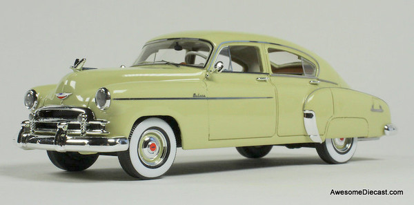 Goldvarg Collection 1:43 1950 Chevrolet Fleetline DeLuxe 4 Door Sedan, Moonlight Cream