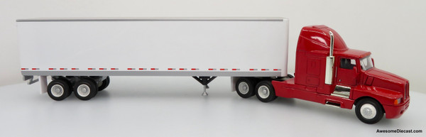 Only One! PEM Hartoy 1:64 Kenworth T600 Sleeper Cab w/ 53' Trailer: Show Truck, Red and White