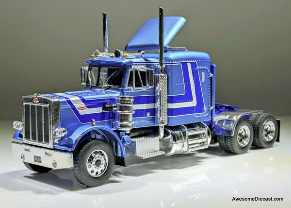 IXO 1:43 1973 Peterbilt 359 Sleeper Tractor, Blue/Custom Paint Trim
