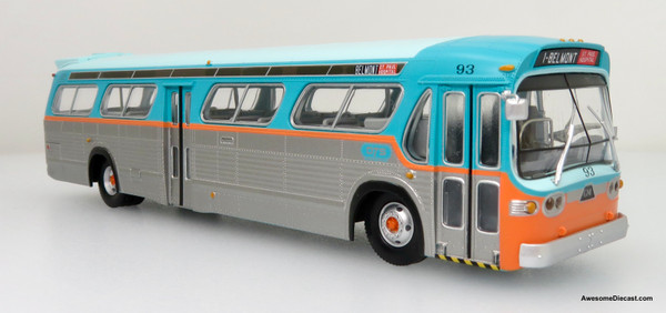 Rapido 1:87 GM TDH 5303 New Look Transit Bus Dallas DTS #93: Destination, Belmont, St. Paul Hospital