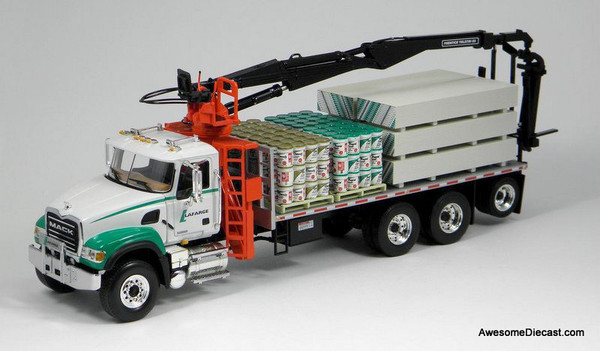 RARE!! First Gear 1:34 Mack Granite w/Prentice Telstik TS-33 Material Handler: Lafarge