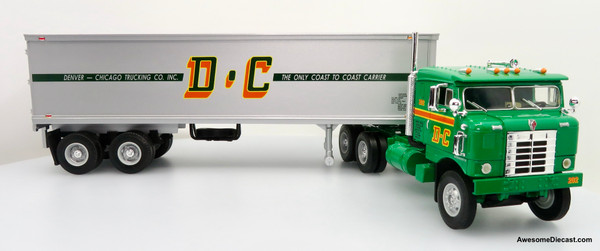 Only One! First Gear 1:34 1953 Kenworth "Bull-Nose" COE Tractor w/ 35' Trailer: Denver-Chicago Trucking Co.
