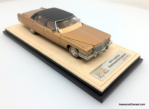 Stamp Models 1:43 1974 Cadillac Fleetwood Brougham, Victorian Amber Metallic