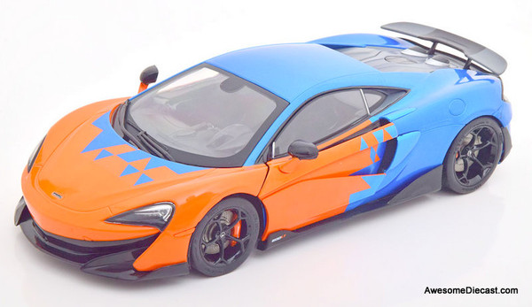 Solido 1:18 2019 McLaren LT600, Orange/Blue: Formula 1 Team Livery