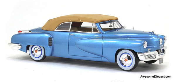 Esval Models 1:43 1948 Tucker Torpedo Convertible (Roof Up), Metallic Blue