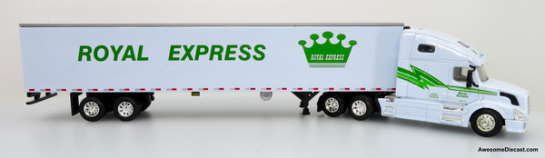 Only One! DG Productions 1:64 Volvo VNL Sleeper Cab w/ 53' Refrigerated Trailer: Royal Express